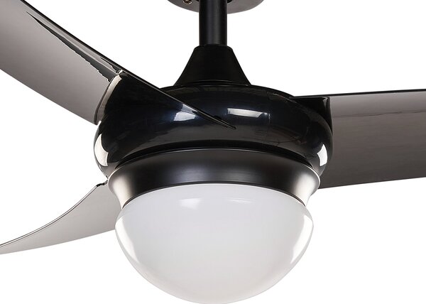 Stropní ventilátor se světlem JIBOA s dálkovým ovládáním Černá