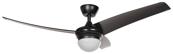 Stropní ventilátor se světlem JIBOA s dálkovým ovládáním Černá