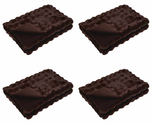 Protiskluzová deka z umělé králičí kožešiny Olite 4 pcs