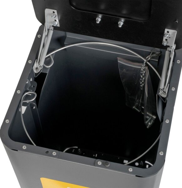 Alda Odpadkový koš na tříděný odpad Modular, 70 l, lakovaná ocel černá, na plast