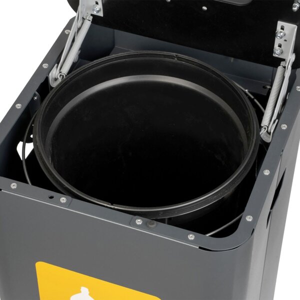 Alda Odpadkový koš na tříděný odpad Modular, 70 l, lakovaná ocel černá, na plast