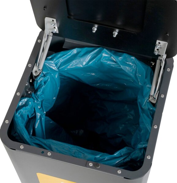 Alda Odpadkový koš na tříděný odpad Modular, 70 l, lakovaná ocel černá, na plast
