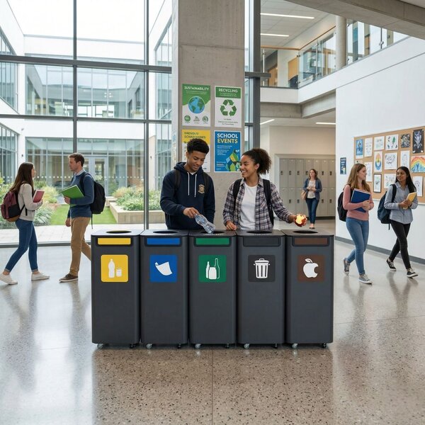 Alda Odpadkový koš na tříděný odpad Modular, 70 l, lakovaná ocel černá, na plast