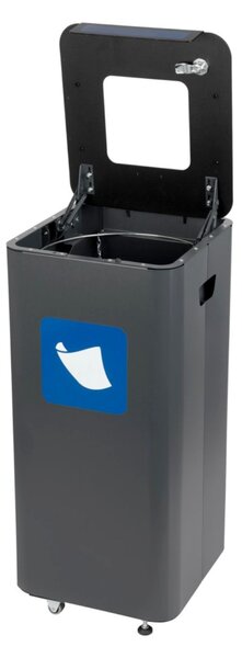 Alda Odpadkový koš na tříděný odpad Modular, 70 l, lakovaná ocel černá, na papír