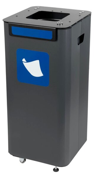Alda Odpadkový koš na tříděný odpad Modular, 70 l, lakovaná ocel černá, na papír