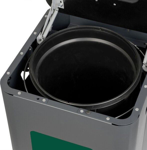Alda Odpadkový koš na tříděný odpad Modular, 70 l, lakovaná ocel černá, na sklo