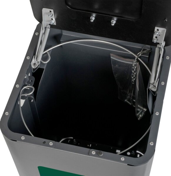 Alda Odpadkový koš na tříděný odpad Modular, 70 l, lakovaná ocel černá, na sklo