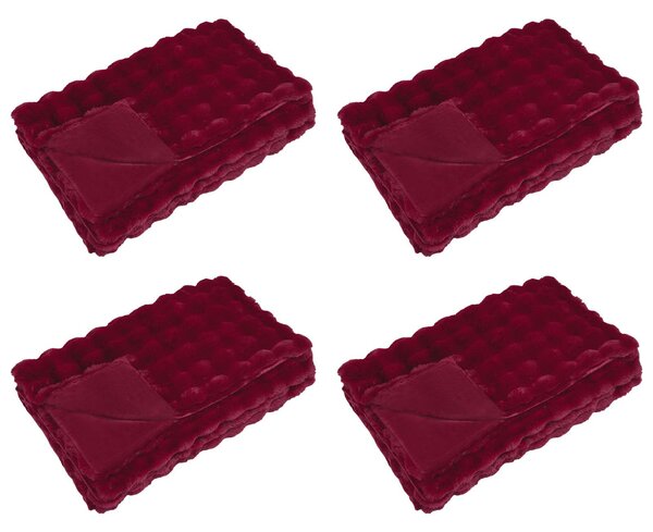 Protiskluzová deka z umělé králičí kožešiny Olite 4 pcs