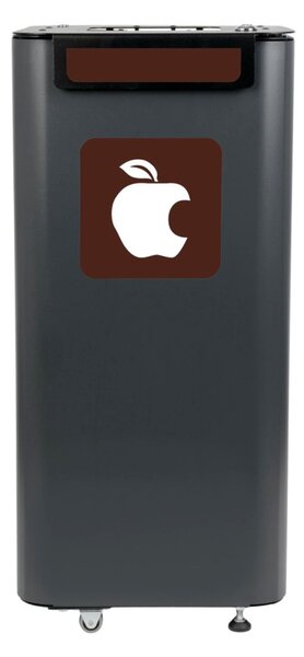 Alda Odpadkový koš na tříděný odpad Modular, 70 l, lakovaná ocel černá, na bioodpad