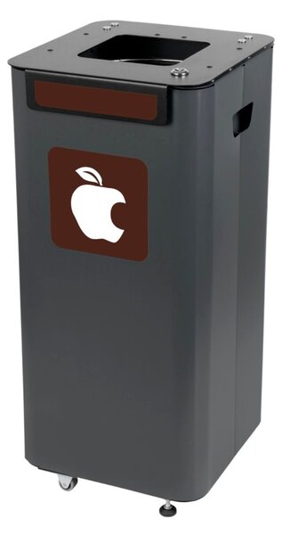 Alda Odpadkový koš na tříděný odpad Modular, 70 l, lakovaná ocel černá, na bioodpad