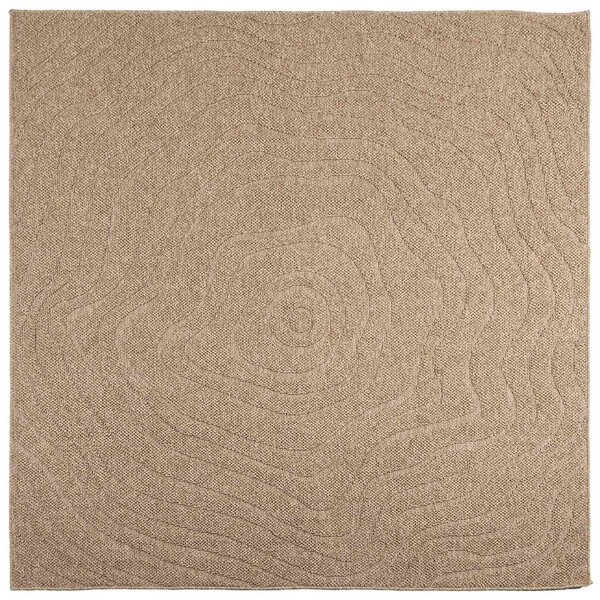 Kusové koberce Moiré AGIRA Přírodní 120 x 120 cm Polyester