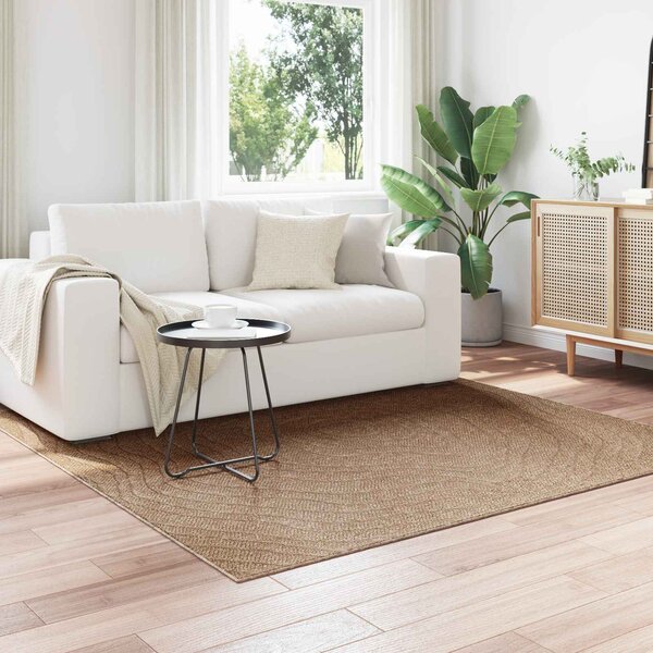 Kusové koberce Moiré AGIRA Přírodní 120 x 120 cm Polyester
