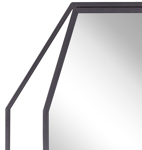 Zrcadlo NIRE 60 cm 80 cm Kov Grafitově šedá