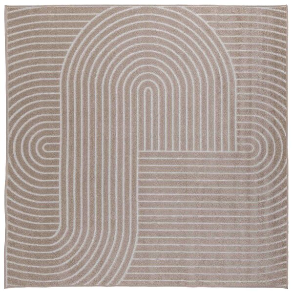 Kusové koberce Čtvercový PALMERAS Béžová 120 x 120 cm Polyester