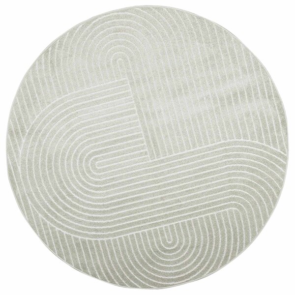 Kusové koberce Kulatý PALMERAS Zelená Ø 160 CM Polyester