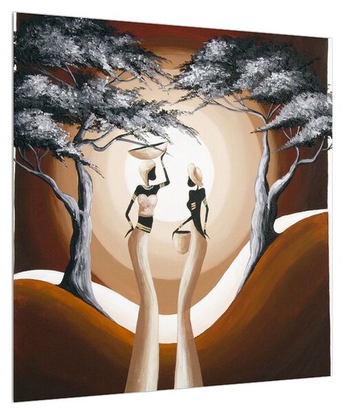 Orientální obraz dvou žen a stromu (50x50 cm)