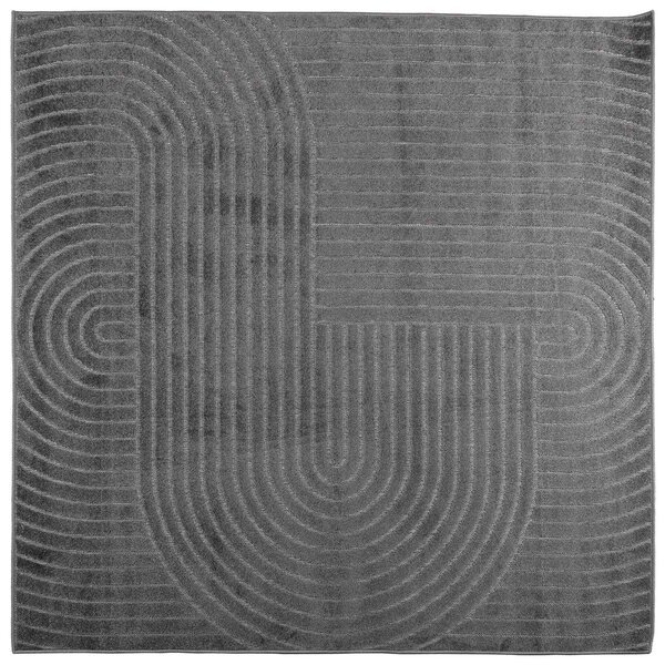 Kusové koberce PALMERAS Antracit 120 x 120 cm Polyester