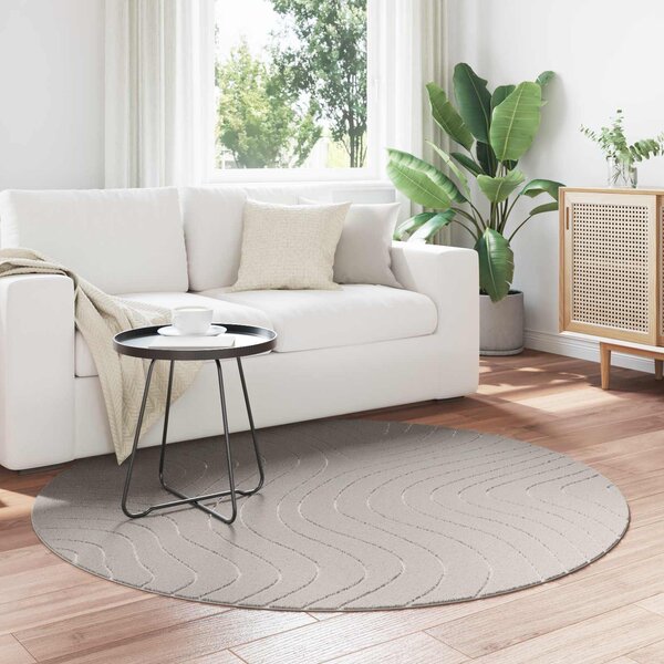 Kusové koberce Kulatý PALMERAS Krémová Ø 160 CM Polyester