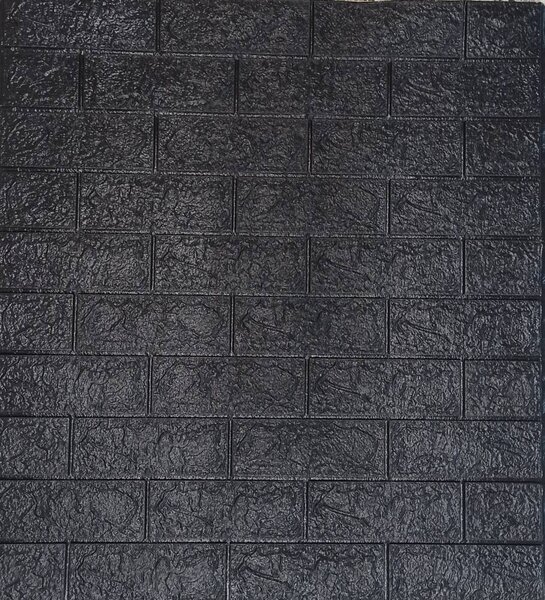 3D obklad pěnový Cihla černá (770x700mm) samolepící