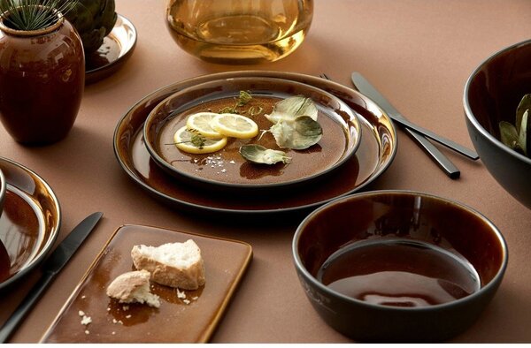 Černá/jantarová ramen miska z kameniny Gastro Black/Amber – Bitz