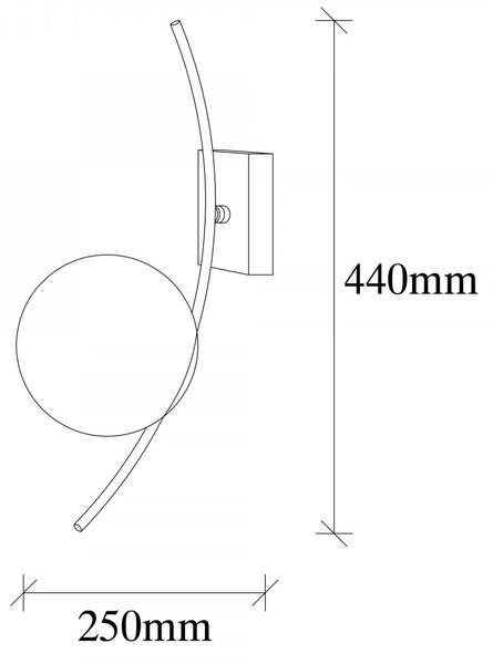 Opviq Nástěnná lampa Hila černá/bílá