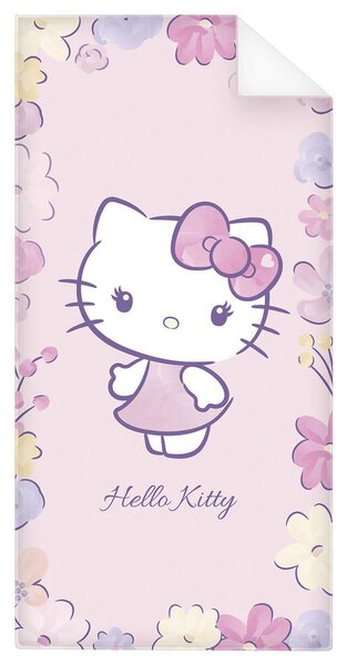 BADETUCH HELLO KITTY, 75/150 cm, bílá, pink Herding - Plážové osušky, Online Only