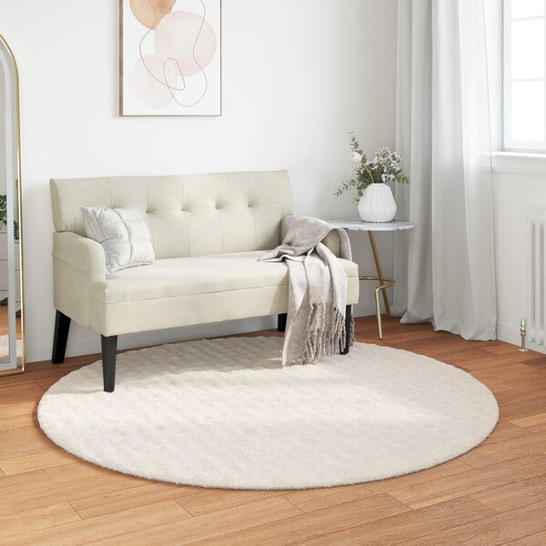 Kusové koberce Kulatý SIROLO Krémová Ø 160 CM Polyester