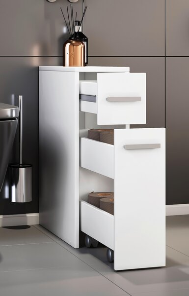 SPODNÍ SKŘÍŇKA, bílá, bílá, 19,9/61,4/45 cm MID.YOU - Koupelnové série, Online Only