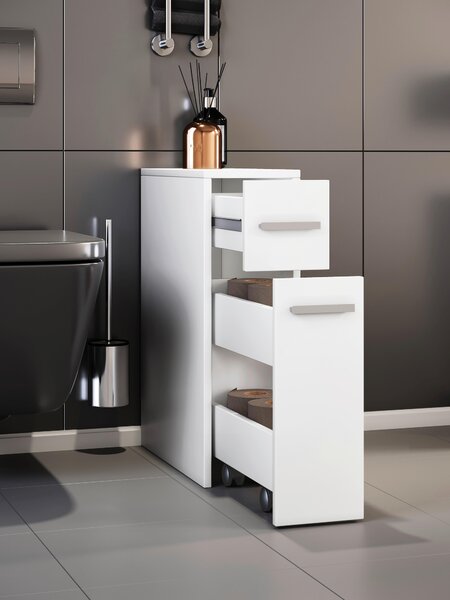 SPODNÍ SKŘÍŇKA, bílá, bílá, 19,9/61,4/45 cm MID.YOU - Koupelnové série, Online Only