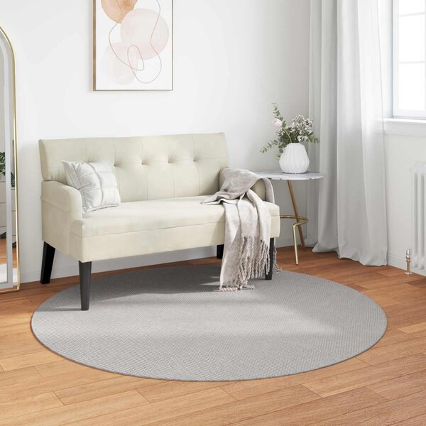 Kusové koberce Kulatý LUGO Krémová a šedá Ø 160 CM Polyester