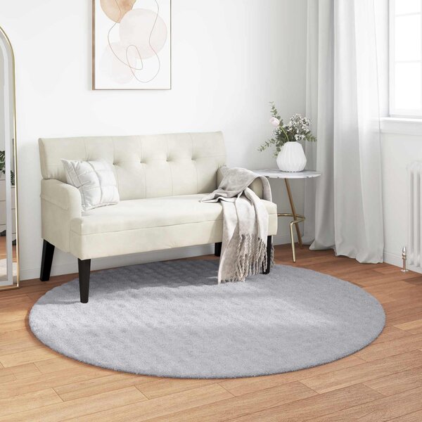 Kusové koberce Kulatý SIROLO Šedá Ø 160 CM Polyester