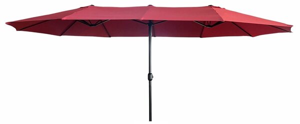 Ak furniture Dvojitý zahradní slunečník TILIA 460x270 cm červený
