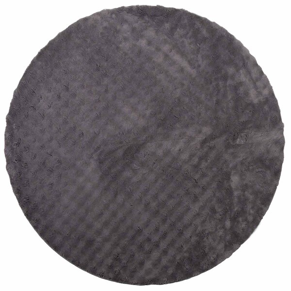 Kusové koberce Kulatý SIROLO Antracitová Ø 160 CM Polyester