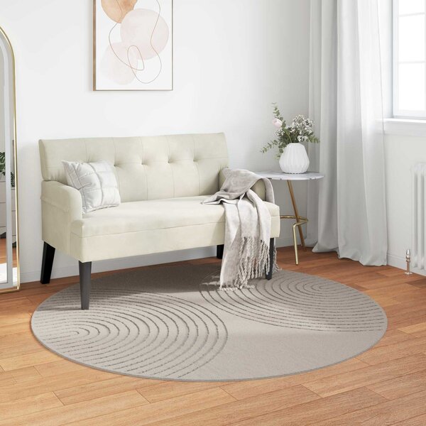 Kusové koberce Kulatý GALATI Krémová Ø 160 CM Polyester