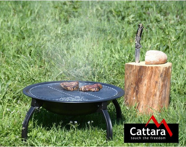 Ohniště s grilovací mřížkou a poklopem Cattara Vesuv, ø 48 cm