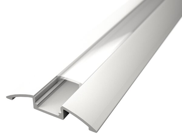 LED Solution Nástěnný profil pro LED pásky N4 bílý délky a typy profilů: Profil bez difuzoru (krytu) 1m