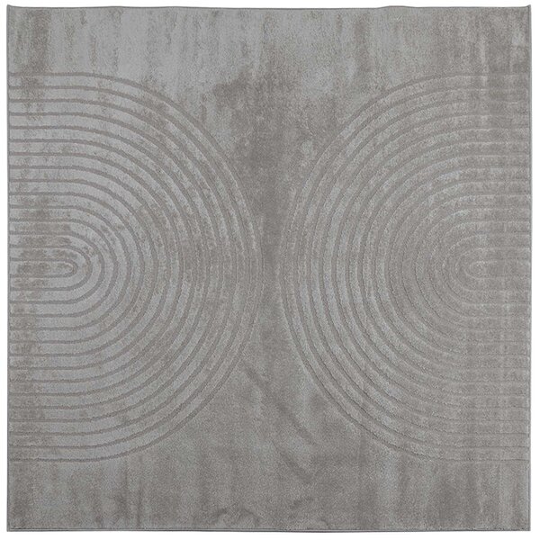 Kusové koberce Čtvercový GALATI Šedý 200 x 200 cm Polyester