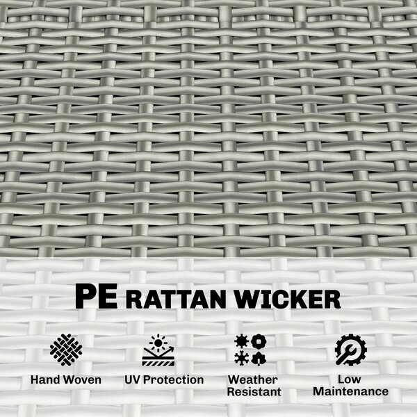Outsunny 2místná ratanová lavice s úložným prostorem 170 l, pratelný polštář, opěradlo a akáciové područky, plynový zvedák — světle šedá | Aosom
