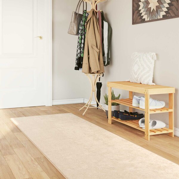 Běhoun MARSA Krémová 80 x 250 cm Polyester a PVC