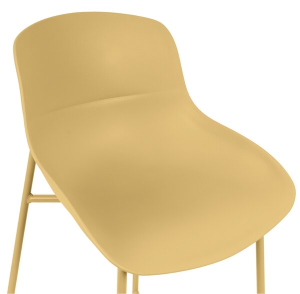 Somcasa Žlutá plastová barová židle Fabian 66 cm