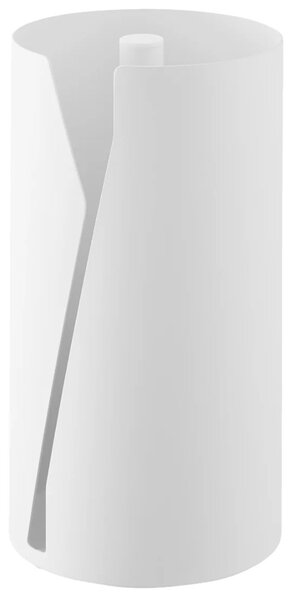 YAMAZAKI Bílý kovový držák na roli kuchyňských utěrek Tower 30 cm