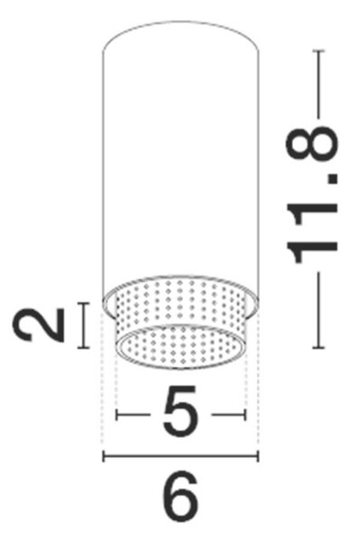 Nova Luce Bílé bodové světlo Nessi l. 6 cm