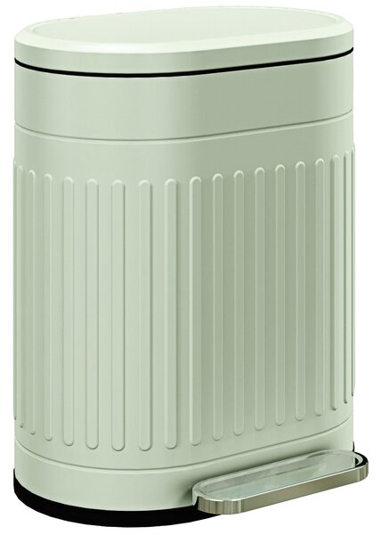 HOMCOM 20 l odpadkový koš s víkem a nožním pedálem – vyjímatelný vnitřní kbelík, tlumené zavírání – zelený, 36,5 x 31,2 x 45 cm | Aosom