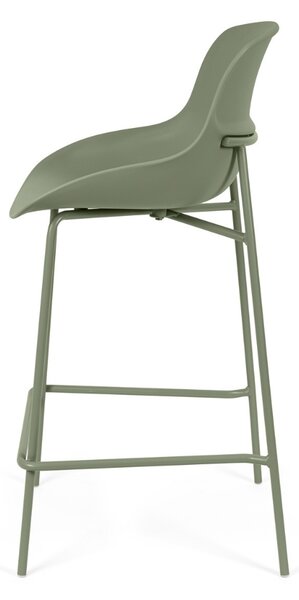 Somcasa Zelená plastová barová židle Fabian 66 cm