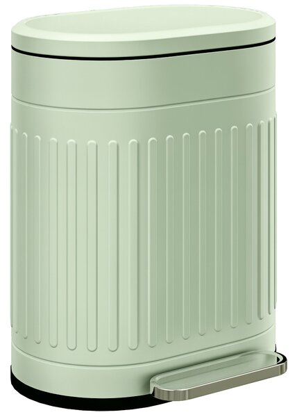 HOMCOM 20 l odpadkový koš s víkem a nožním pedálem – vyjímatelný vnitřní kbelík, tlumené zavírání – zelený, 36,5 x 31,2 x 45 cm | Aosom