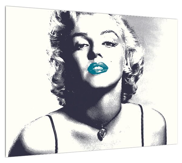 Obraz Marilyn Monroe s modrými rty (70x50 cm)