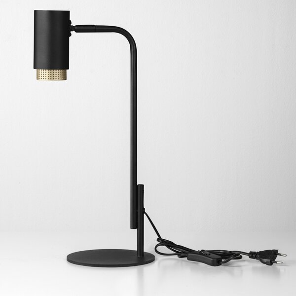 Nova Luce Černá stolní lampa Nessi