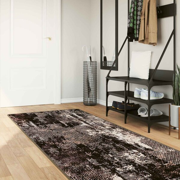 Běhoun MARSA Černý 100 x 250 cm Polyester a PVC