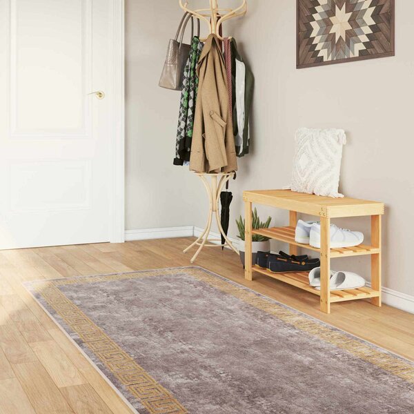 Běhoun MARSA Šedý 100 x 250 cm Polyester a PVC