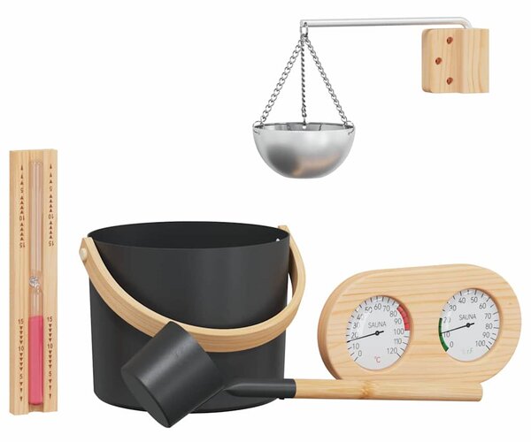 Sada doplňků do sauny 5 pcs Černá